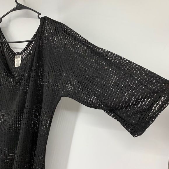 O'neill Swim Cover Size XL Net Black 3/4 sleeve Light weight v-neck 3271 - Picture 4 of 14